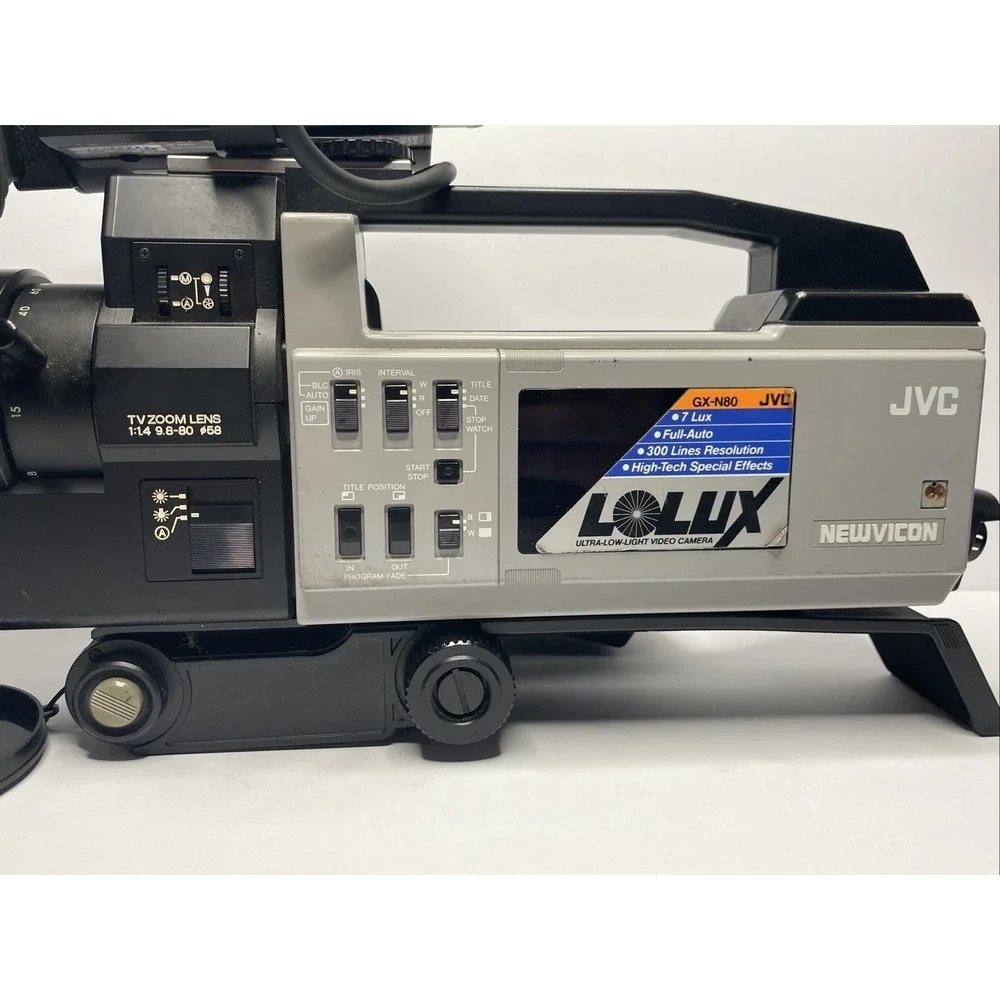Vintage JVC GX-N80 Color Video Camera Newvicon LoLux 1985 Retro Analog Camcorder